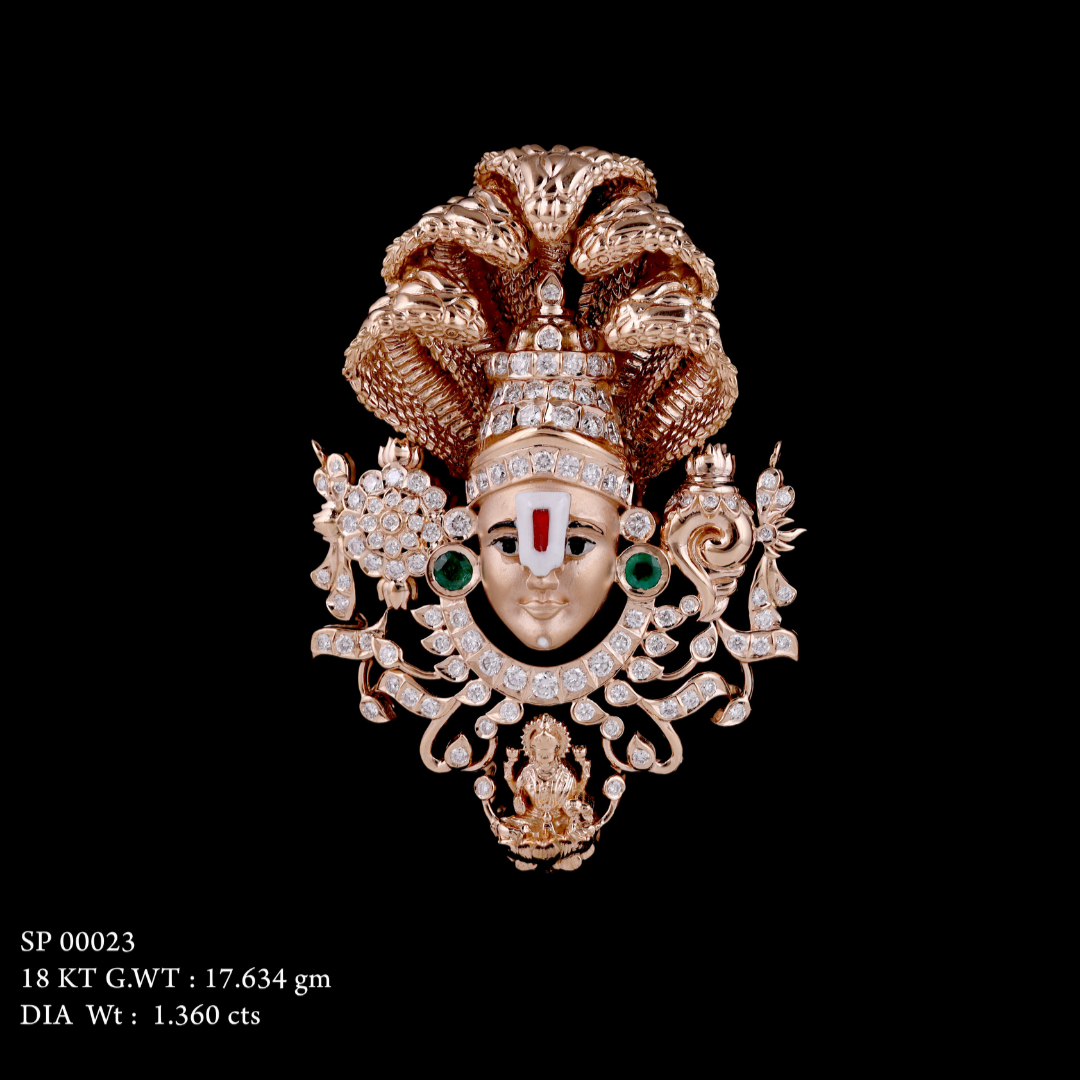 Kimtee Jewellers - God Balaji Snakes Pendant